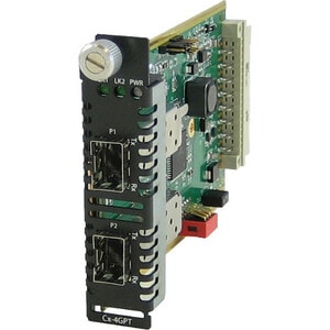 Perle CM-4GPT-DSFP Fiber Mode Converter Module - 1000Base-X - 2 x SFP Slots - Internal