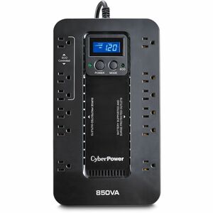 CyberPower UPS Systems EC850LCD Ecologic -  Capacity: 850 VA / 510 W - Compact - 8 Hour Recharge - 2.30 Minute Stand-by - 