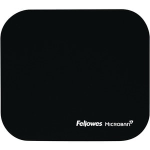 Fellowes Microban® Mouse Pad - Black - 8" x 9" x 0.13" Dimension - Black - Rubber - Tear Resistant, Wear Resistant, Skid P