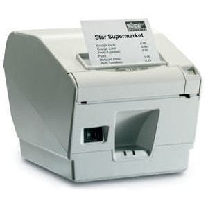 Star Micronics TSP743IID GRY Desktop Direct Thermal Printer - Monochrome - Label Print - Serial - With Cutter - Grey - 72 