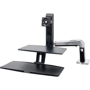 Ergotron WorkFit-A with Suspended Keyboard, Single HD - Up to 27" Screen Support - 25 lb Load Capacity - Flat Panel Displa