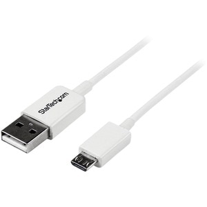 StarTech.com 0.5m White Micro USB Cable - A to Micro B - Cable for Cellular Phone, Camera, Hard Drive, Tablet PC - First E