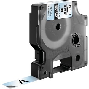 Dymo Multipurpose Label - 12.70 mm Width x 5.49 m Length - Permanent Adhesive - Rectangle - Thermal Transfer - Clear - Pol