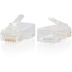 C2G RJ45 Cat6 Modular Plug - 100 Pack - 1 x RJ-45 Network Male - Clear