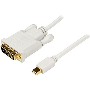 StarTech.com 6 ft Mini DisplayPort to DVI Adapter Converter Cable - Mini DP to DVI 1920x1200 - White - Connect a DVI displ