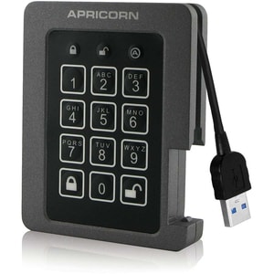 Apricorn Aegis Padlock ASSD-3PL256-240F 240 GB Rugged Solid State Drive - External - USB 3.0 - 205 MB/s Maximum Read Trans