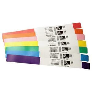 Wristband, Polypropylene, 1x10in (25.4x254mm); Direct thermal, Z-Band Fun, Adhesive closure, Cartridge, 350/cart, 6/box, O