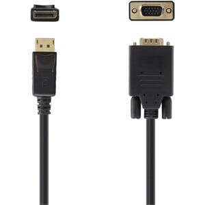 Belkin DisplayPort to VGA Cable, 6ft - supports up to 1920 x 1080 pixels - M/M - 6 ft DisplayPort/VGA Video Cable for Vide