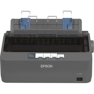 Epson LX-350 9-pin Dot Matrix Printer - Monochrome - Energy Star - 80 Column - 347 cps Mono - USB - Parallel - 128 KB Memory