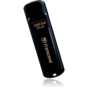 Transcend JetFlash 700 700 64 GB USB 3.0 Flash-Laufwerk - Schwarz - 90 MB/s Read Speed - 20 MB/s Write Speed - Lebenslang 