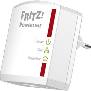 FRITZ! 20002575 Powerline Netzwerkadapter - 2 - 1 x Netzwerk (RJ-45) - 500 Mbit/s Stromleitung - HomePlug Durchschn - Fast