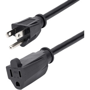 StarTech.com Cable de 1m de Extensión de Alimentación,NEMA 5-15R a NEMA 5-15P, 13A 125V, 16AWG, Cable de Extensión de Corr