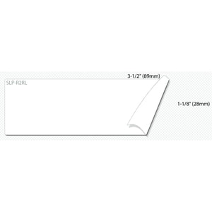 Seiko SLP-R2RL Address Label - 28 mm Width x 89 mm Length - Removable Adhesive - Rectangle - Direct Thermal - White - 130 