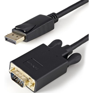 StarTech.com 3ft (1m) DisplayPort to VGA Cable, Active DisplayPort to VGA Adapter Cable, 1080p Video, DP to VGA Monitor Co