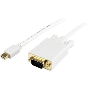 StarTech.com 10 ft Mini DisplayPort™ to VGA Adapter Converter Cable - mDP to VGA 1920x1200 - White - Connect a Mini Displa