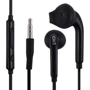 4XEM Earbud Earphones For Samsung Galaxy/Tab (Black) - Stereo - Mini-phone (3.5mm) - Wired - Earbud - Binaural - In-ear - 