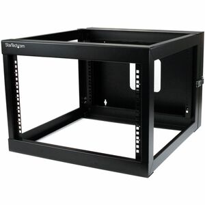 StarTech.com 6U 22in Depth Hinged Open Frame Wallmount Server Rack - SPCC - 49.76 kg Maximum Weight Capacity