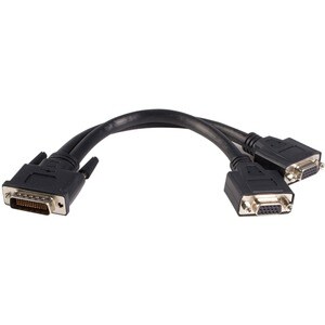 StarTech.com LFH 59 Male to Dual Female VGA DMS 59 Cable - Cable for Monitor, Graphics Card - First End: 2 x 15-pin HD-15 