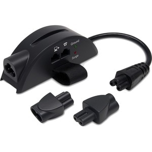 Notebook Surge Protector with 2 and 3 Prong Adapter to Suit All Notebooks (Project Only with Min Order Qty)