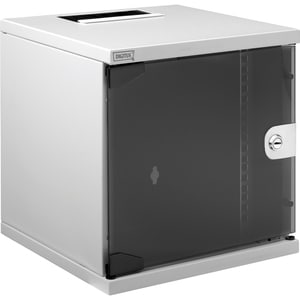 Digitus Compact 6U Wandmontierbar Rackschrank - Grau - Stahl, Glas - 30 kg Maximale Gewichtskapazität