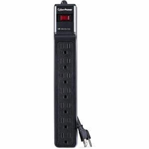 CyberPower CSB706 Essential 7-Outlets Surge Suppressor with 1500 Joules and 6FT Cord - Plain Brown Boxes - Black - 7 x NEM
