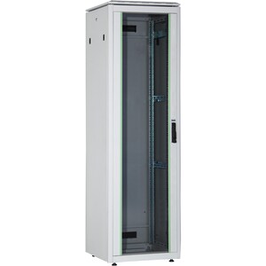 Digitus Unique 22U Bodenstehend Rackschrank - 482,60 mm Rack Width - 482,60 mm Rail Depth - Grau - Aluminium, Stahl, Glas,