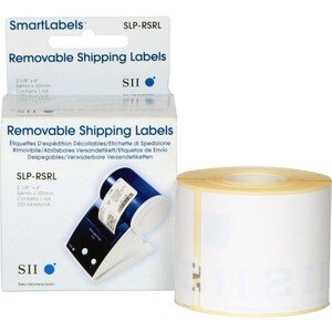 Seiko SLP-RSRL Shipping Label - 54 mm Width x 101 mm Length - Removable Adhesive - Rectangle - Direct Thermal - White - 22