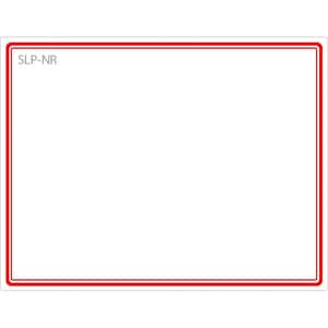 Seiko SLP-NR Name Badge Label - 54 mm Width x 70 mm Length - Rectangle - Direct Thermal - Red - 160 / Roll - 1 / Box