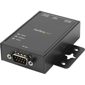 StarTech.com 1 Port RS232 Serial to IP Ethernet Converter / Device Server - Aluminum - 1 x Network (RJ-45) - 1 x Serial Po
