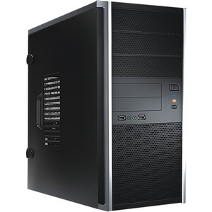 In Win EA035 Computer Case - ATX Motherboard Supported - Mid-tower - Black - 7 x Bay(s) - 1 x 400 W - Power Supply Install