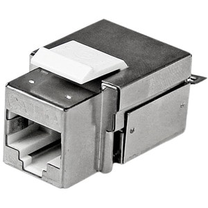 StarTech.com Shielded Cat 6a Keystone Jack - RJ45 Ethernet Cat6a Wall Jack White - 110 Type - 1 x RJ-45 Network Female - W