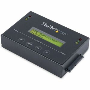 StarTech.com 1:1 Selbständige Festplatten Klonstation und Löscher, SATA HDD/SSD Disk Kloner & Löscher, LCD Bildschirm, OS 