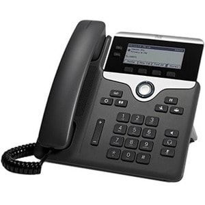 Cisco 7821 IP Phone - Corded - Wall Mountable - Charcoal - 2 x Total Line - VoIP - 3.5" - User Connect License - 2 x Netwo