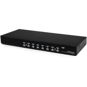 StarTech.com KVM Switchbox - TAA Compliant - 8 Computer(s) - 1920 x 1440 - 2 x USB - 1U - Rack-mountable