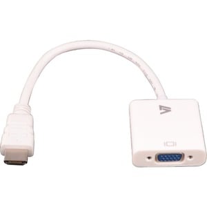 V7 CBLHDAV-1E 10 cm HDMI/VGA Video Cable for Video Device, Notebook, Projector, Ultrabook, Monitor, Desktop Computer - Fir