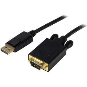 StarTech.com 3ft (1m) DisplayPort to VGA Cable, Active DisplayPort to VGA Adapter Cable, 1080p Video, DP to VGA Monitor Co
