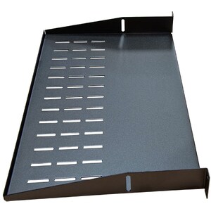 VFI Utility Vented Shelf - 1U Rack Height x 19" Rack Width - Rack-mountable - Black - 35 lb Maximum Weight Capacity VENTED