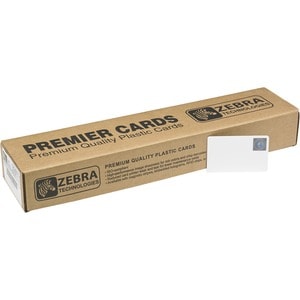 Zebra PVC Card - 3.38" x 2.13" Length - White - 500 Card