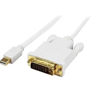 StarTech.com 6 ft Mini DisplayPort to DVI Active Adapter Converter Cable - mDP to DVI 1920x1200 - White - Cable for Video 