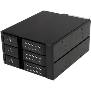 StarTech.com 3 Bay Aluminum Trayless Hot Swap Mobile Rack Backplane for 3.5in SAS II/SATA III - 6 Gbps HDD - Easily connec