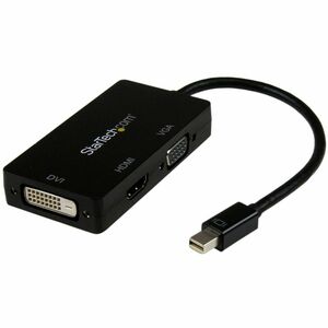 StarTech.com Mini DisplayPort Adapter - 3-in-1 - 1080p - Monitor Adapter - Mini DP to HDMI / VGA / DVI Adapter Hub - 1 x 2