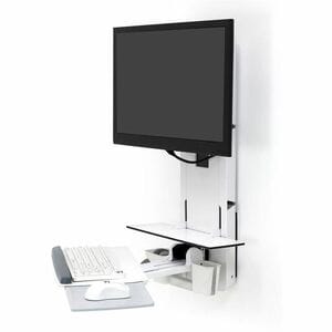 Ergotron StyleView Lift for Monitor, Keyboard, Mouse, Scanner - White - 24" Screen Support - 33 lb Load Capacity - 75 x 75