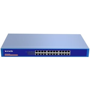 Tenda TEG1024G 24-Port Gigabit Ethernet Switch - 24 Ports - 10/100/1000Base-T - 2 Layer Supported - Twisted Pair - 1U - Ra