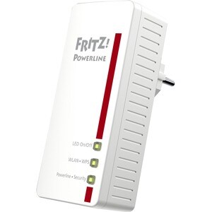 FRITZ! Powerline Netzwerkadapter - 2 x Netzwerk (RJ-45) - 500 Mbit/s Stromleitung - Wireless LAN - IEEE 802.11n - 300 Mbit
