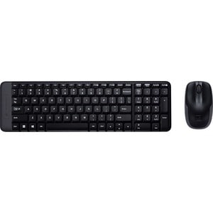 Logitech Wireless Combo MK220 Keyboard & Mouse - Portuguese - USB Wireless RF - USB Wireless RF - Scroll Wheel - AAA, AA -