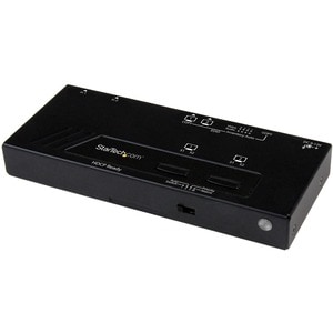 StarTech.com 2x2 HDMI Matrix Switch with Remote - 1080p Automatic & Priority Switcher - Video Wall Auto Selector Splitter 
