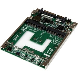 StarTech.com Convertitore adattatore doppia SSD mSATA a RAID SATA 2,5" - SATA/600 - Serial ATA/600 Controllore - Supporto 