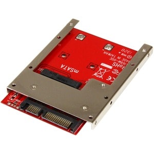 StarTech.com mSATA SSD to 2.5in SATA Adapter Converter - mSATA to SATA Adapter for 2.5in bay with Open Frame Bracket and 7