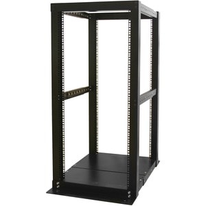StarTech.com 4 Post Open Frame Rack - 25U Rack Cabinet - Heavy Gauge Mounting Rails - Open Frame - Server Rack (4POSTRACK2