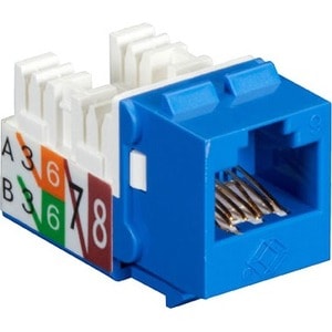 Black Box GigaTrue2 CAT6 Jacks, Universal Wiring, Component Level, 25-Pack, Blue - 25 Pack - 1 x RJ-45 Keystone Female - B